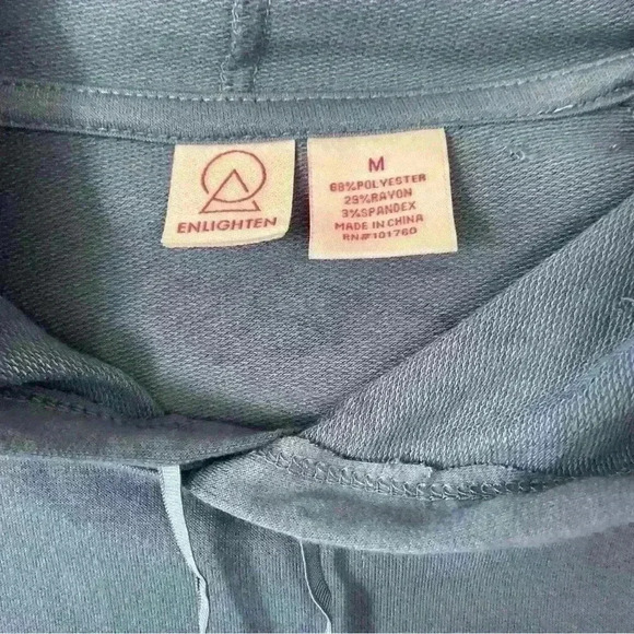 Enlighten Blue Women’s Crop Lightweight Hoodie Size M - Picture 2 of 3